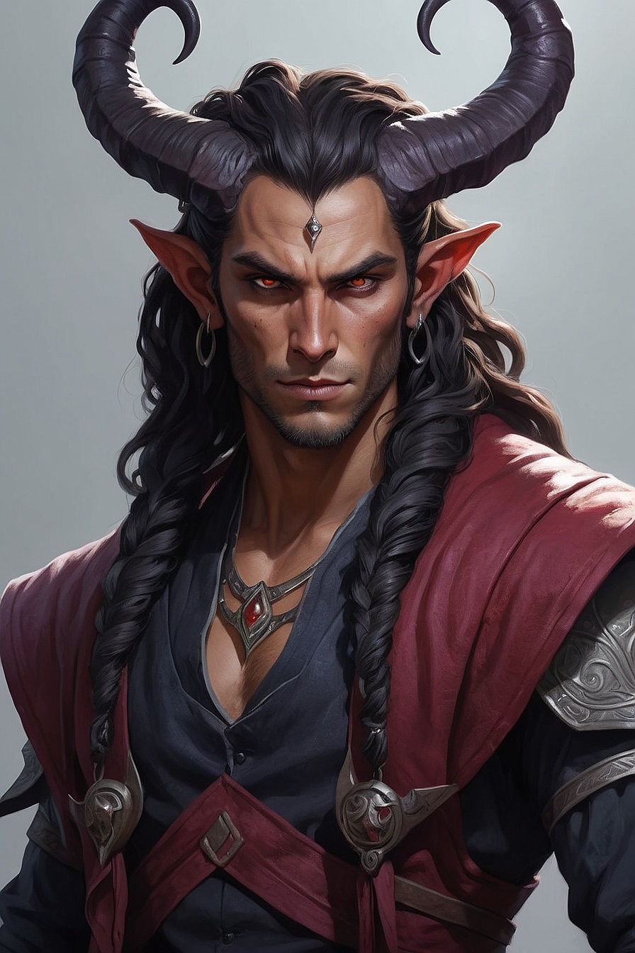 Melech - A self-reliant and suspicious Tiefling with a fierce loyalty once earned.