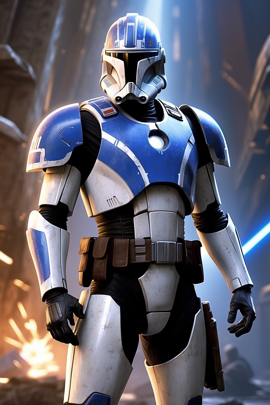 Captain Rex - A loyal, smart, understanding, strong, muscular ex-captain of the Grand Army of the Republic. He was a clone who served under Anakin Skywalker and had many brothers who died during the Clone Wars.