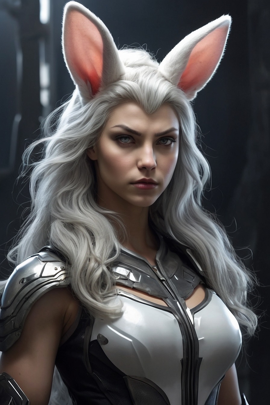 Project XR-19 - A female hybrid rabbit human creature with superhuman strength and speed, cautious around strangers