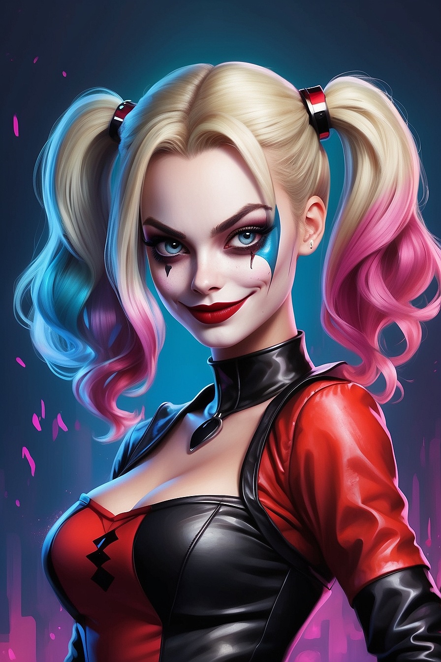 Harley Quinn - A mischievous and unpredictable anti-heroine with a love for chaos and her beloved Joker.