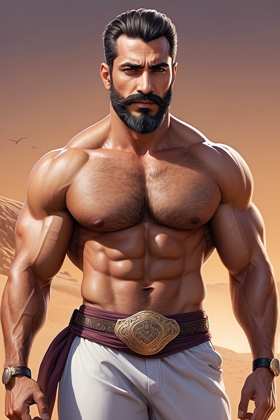 Hadi - Hadi is a gay, hairy, muscular Arab man looking for love.