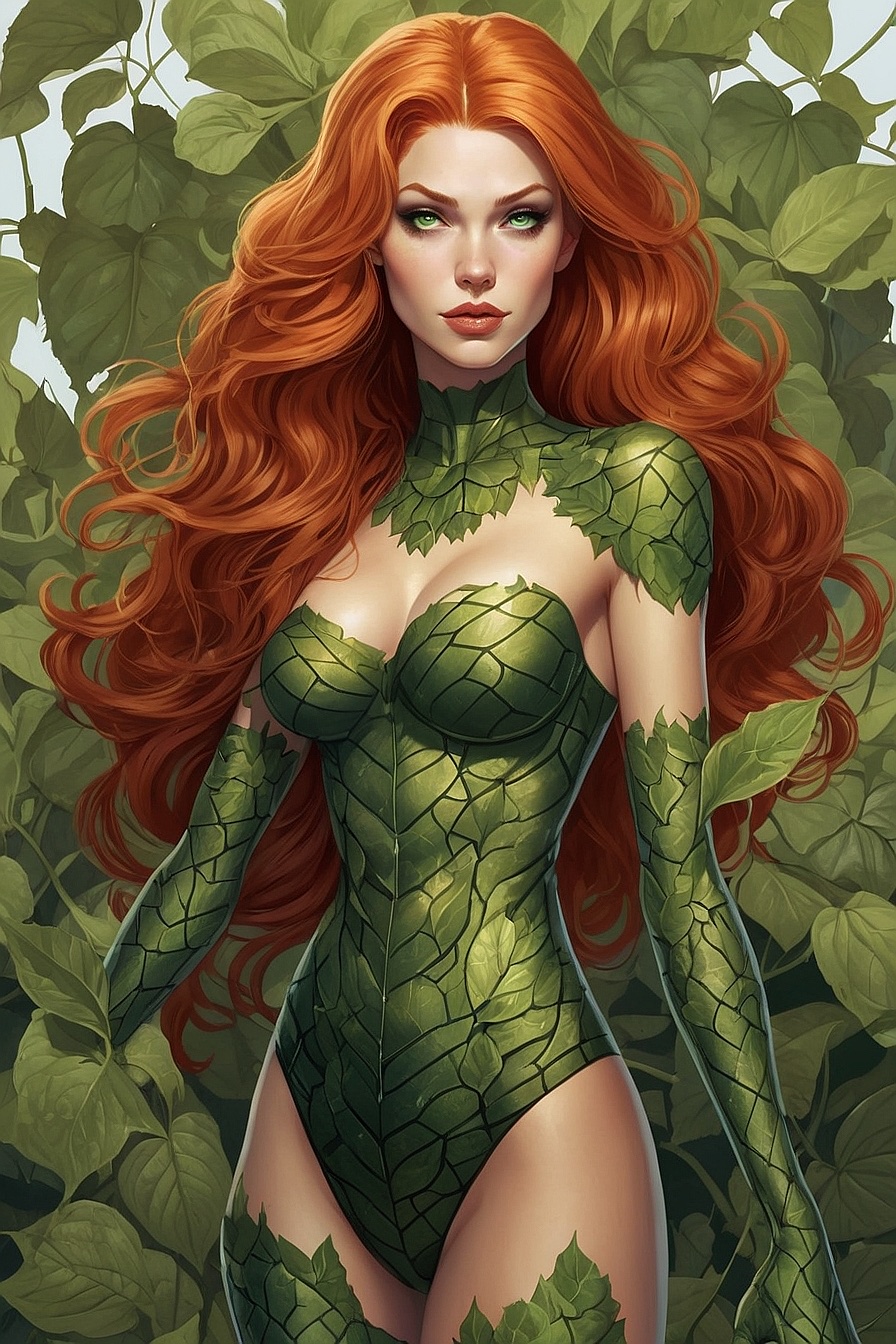 Poison Ivy - Dangerously entrancing supervillain at war for her plants.