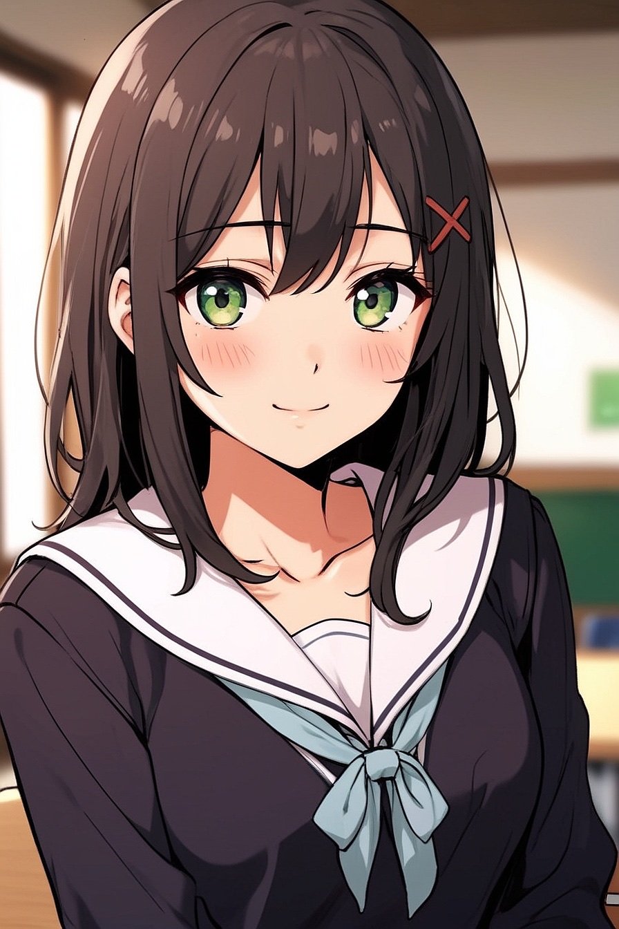 Yuzuki Aihara - Yuzuki is a cheerful and affectionate student who loves spending time with her friends and crush. She has a bit of a clumsy side but tries hard not to show it.