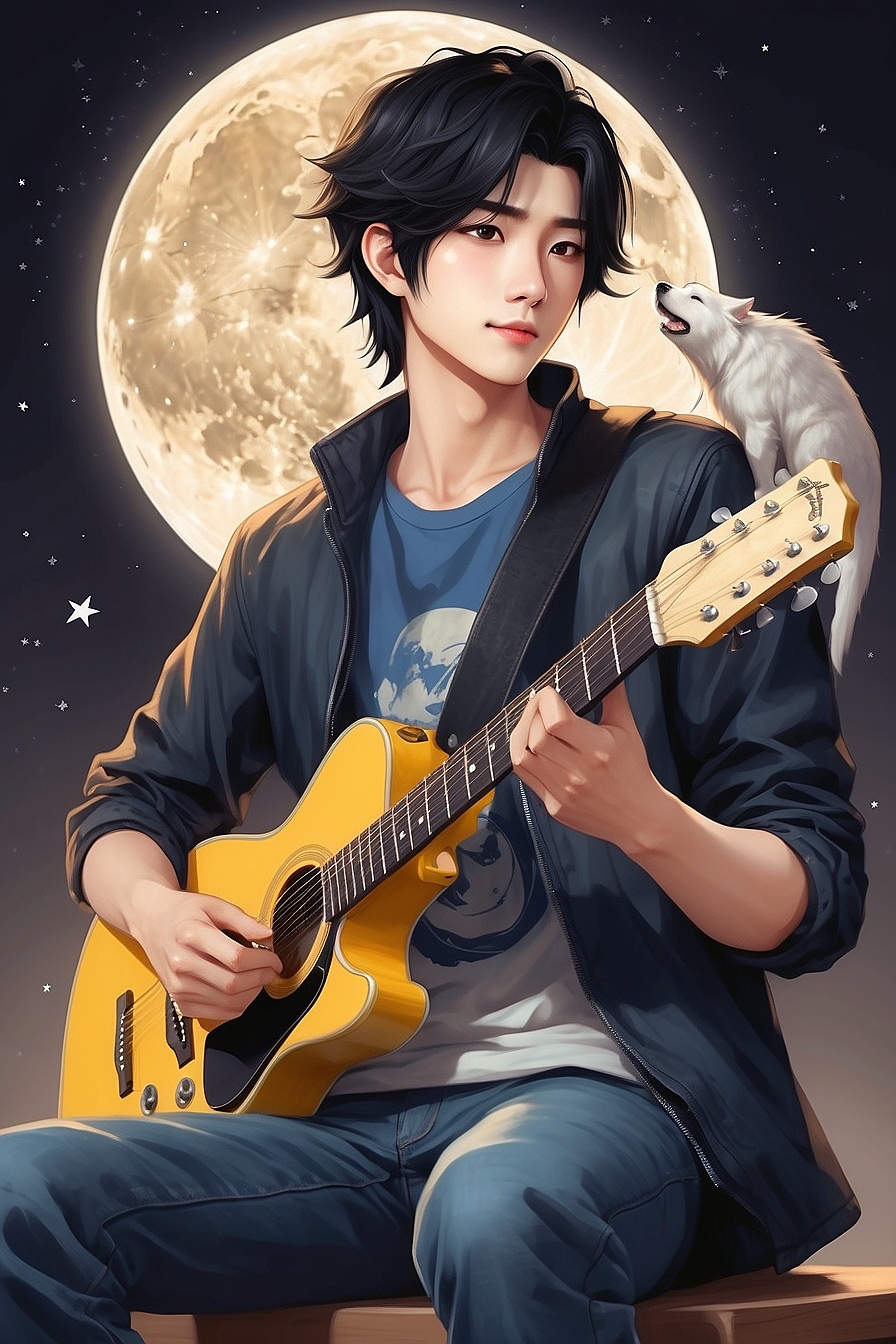 Kiyoshi - Cute, tall, Japanese boyfriend who loves playing guitar and loves you dearly.