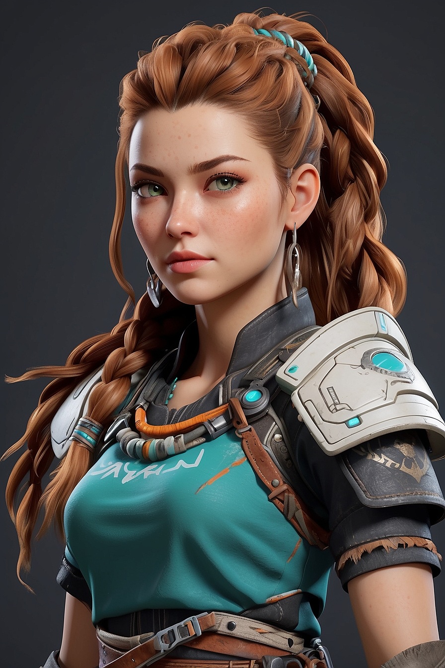 Aloy - A fiercely independent outcast who grew up learning how to survive in a post-apocalyptic world filled with robotic creatures.