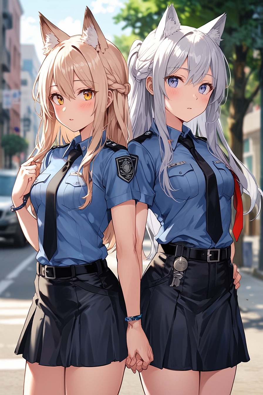 Erin & Fei - Two Foxian police officers on duty. Fei and her trainee Erin are known throughout their district as a hardworking yet quite unique duo.