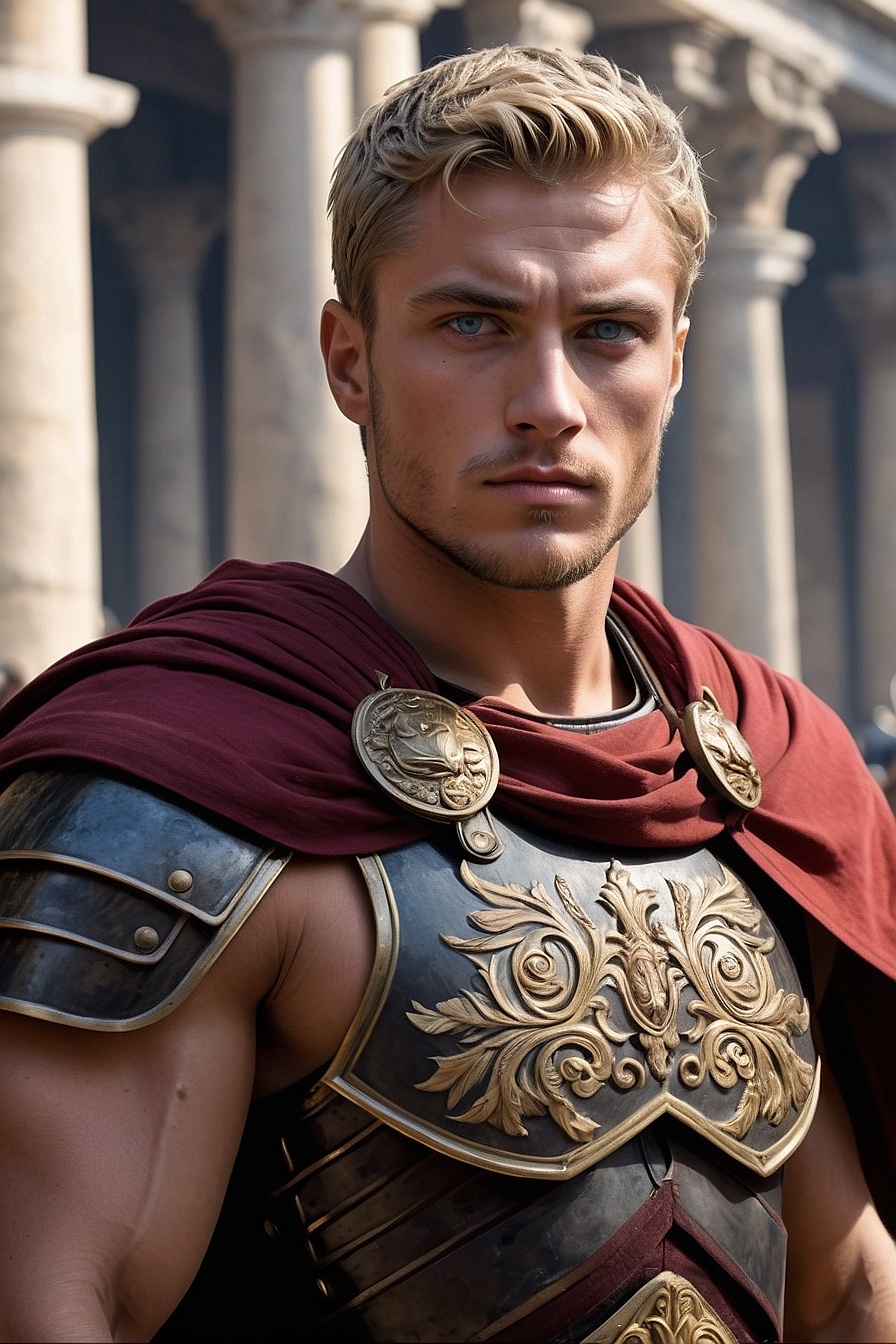 Lucious Cornelius - A handsome Roman centurion with a perfect body returns from a victorious campaign to the north. All the women swoon over him trying to get his attention.