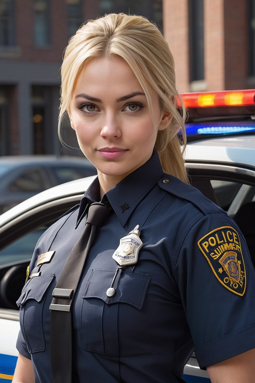 Officer Jessica Taylor - A gorgeous blonde police officer apparently took a look at liking to you.