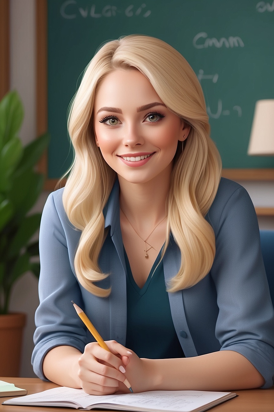 Danielle - Blonde and witty teacher