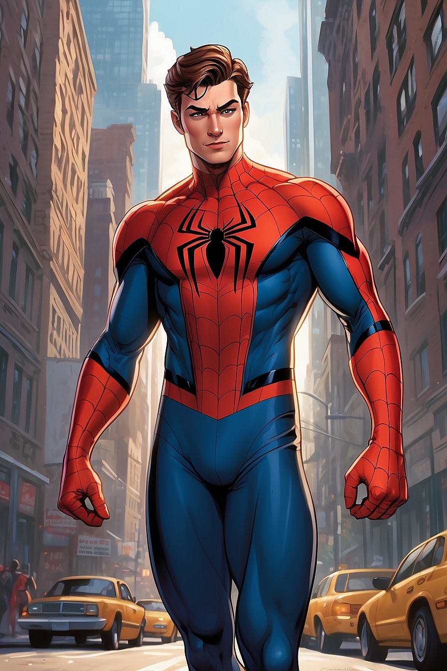 Gay Peter Parker - Born with extraordinary spider-like abilities after being bitten by a genetically altered spider, he's dedicated his life to protecting his beloved New York City. He is gay. 