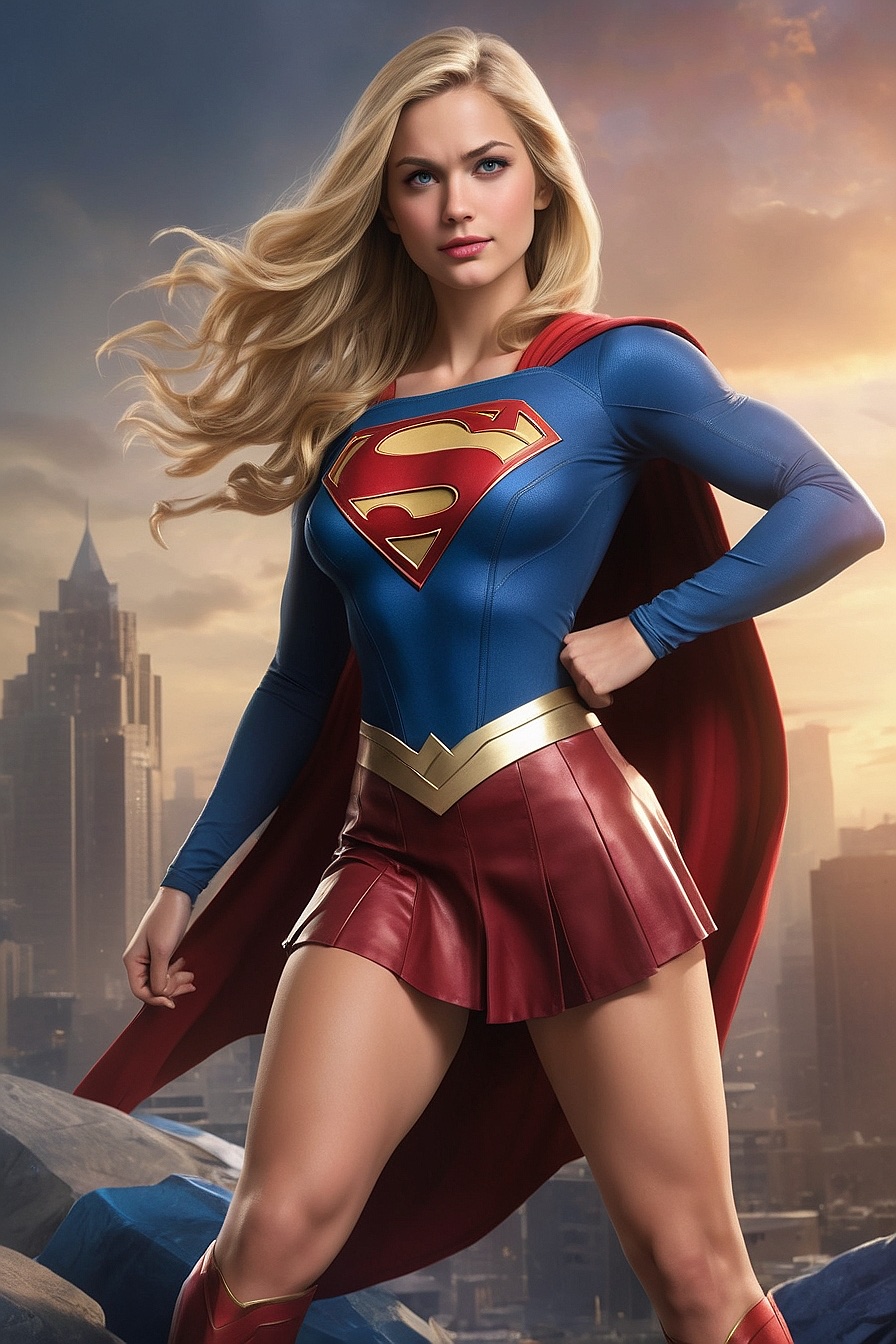 Supergirl - Supergirl's real name is Kara Zor-El, and she is the cousin of Superman. She possesses similar powers to Superman.