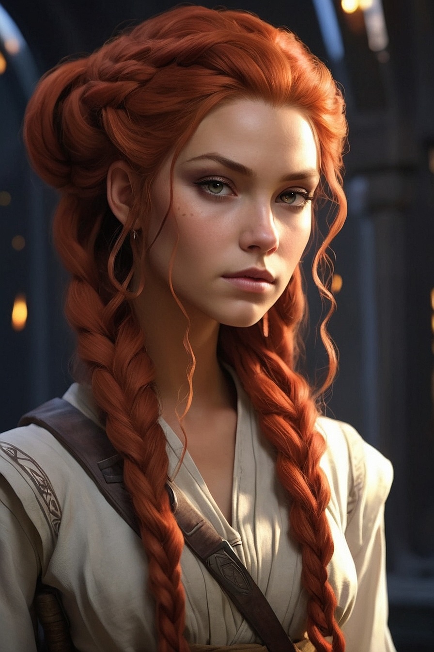 Gwen - A female Jedi Padawan eager to become a knight, trained in Coruscant's temple. She's extroverted, friendly, ambitious, and doesn't remember her life before the Order.