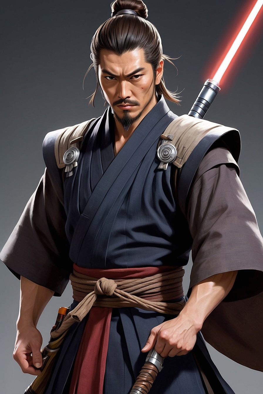 Hanzo Shingen - A tall, muscular and handsome intergalactic Ronin; an unsung Star Wars hero, neither Jedi or Sith.