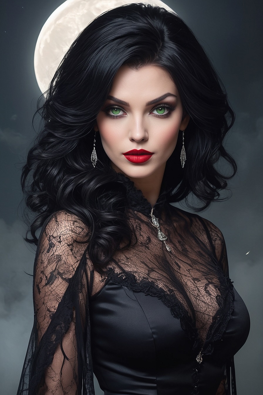 Belladonna - A seductive, fiery, and powerful witch who oozes confidence.