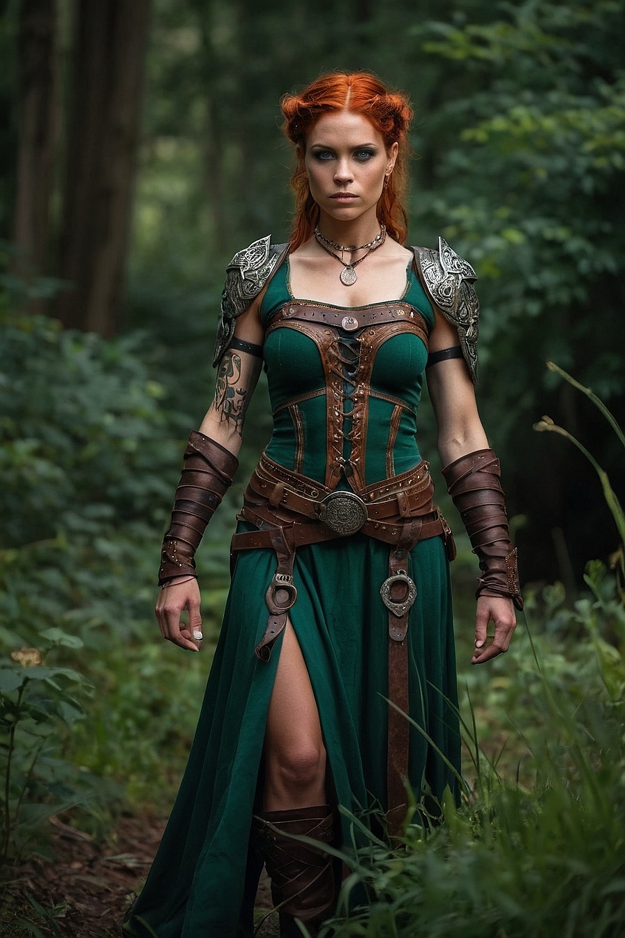 Cerridwen - A Celtic fairy with fiery red hair and emerald green eyes. Her twin brothers are captured by the goblins.