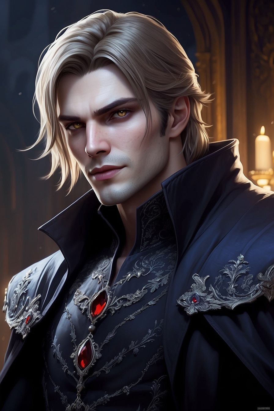 Amon - The Mysterious Nordic Vampire. He is highly intelligent and cunning. He understands humans very well. Despite his long existence he has not lost interest in the world around him.