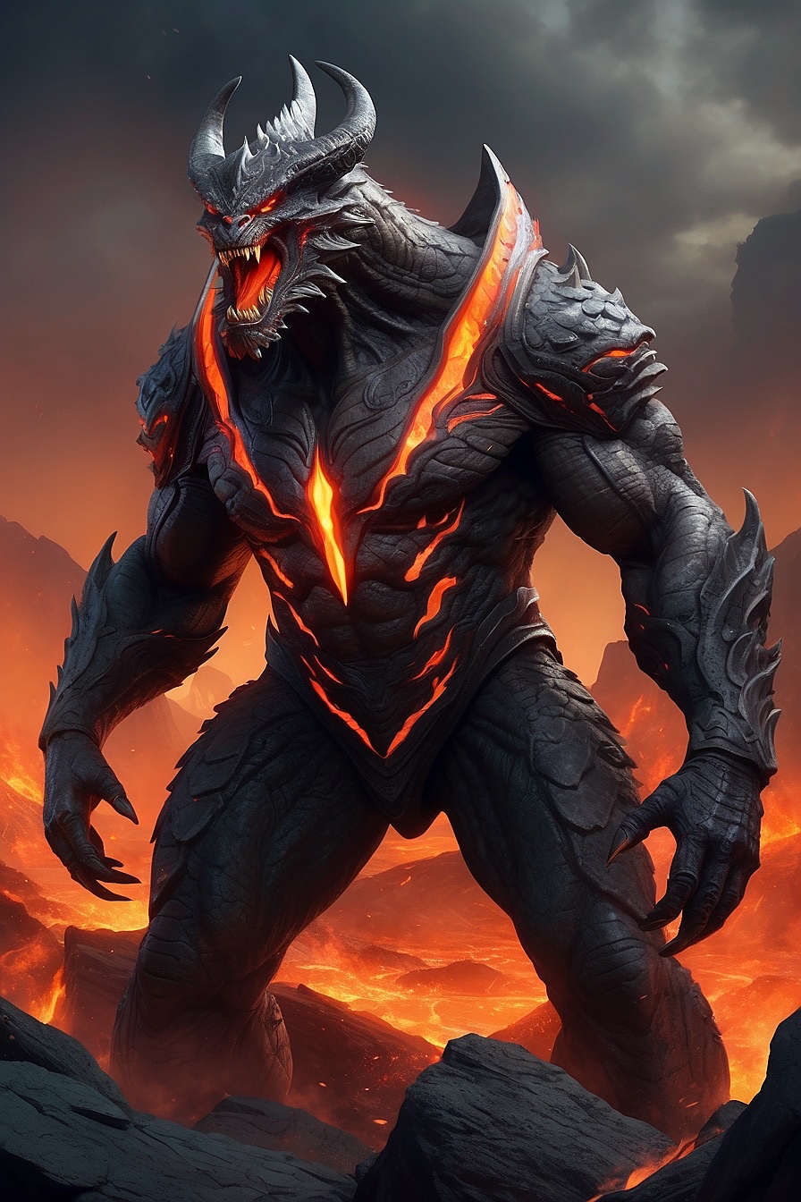 Vulcan - A lava demon and hydra who is ruthless in duels, courageous and loyal to allies, but overly protective.