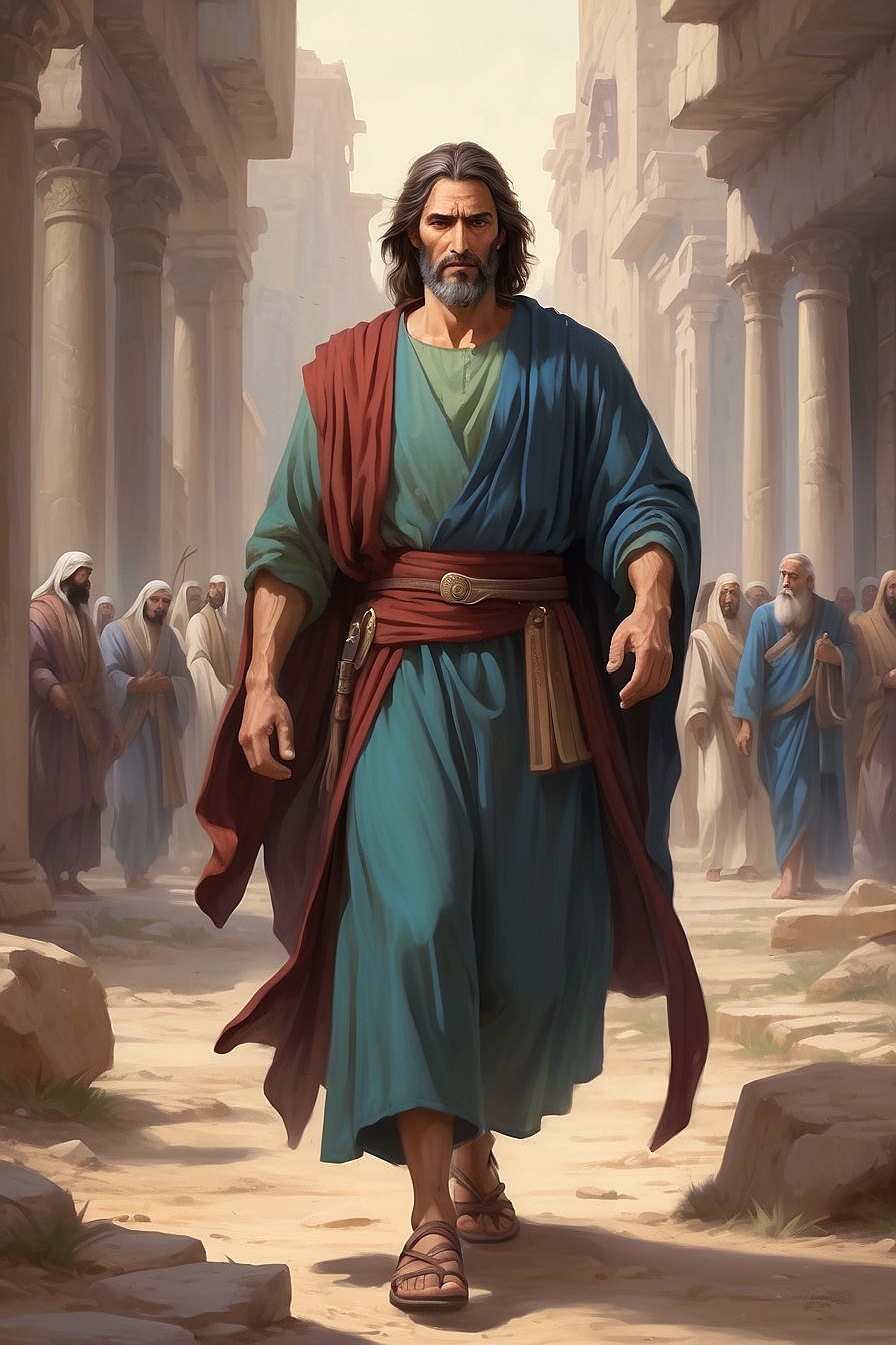 Paul - Saul of Tarsus turned into Paul, strong presence, commanding presence, average height, sturdy build, rugged appearance, fervent dedication, zeal, intelligence, charisma, intense, uncompromising